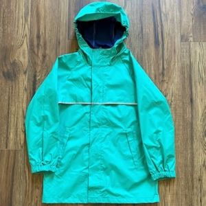 Lands' End Youth Jade Green Long Sleeve Windbreaker Jacket Large 6X-7
